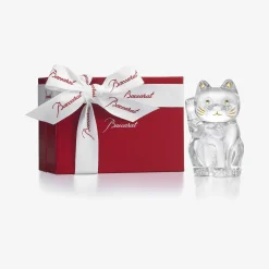Baccarat Cat Maneki Neko Figurine S