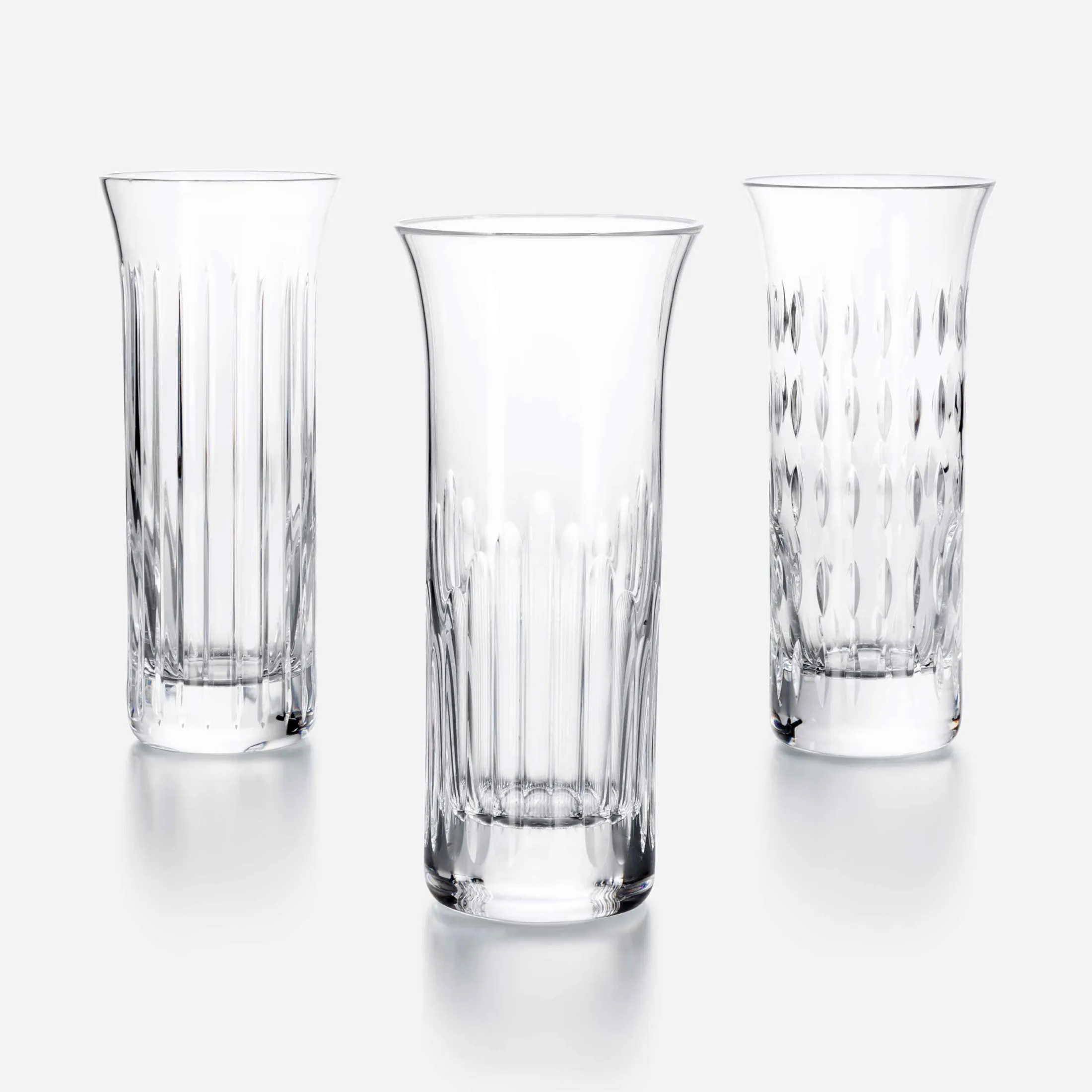 New Baccarat Flora Bud Vases Set