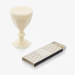 Hot Baccarat Harcourt Glass Candle Ivory