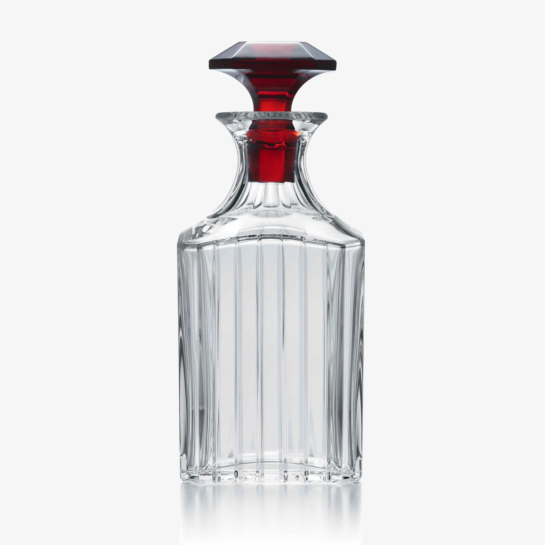 Clearance Baccarat Harmonie Whiskey Decanter Clear & red