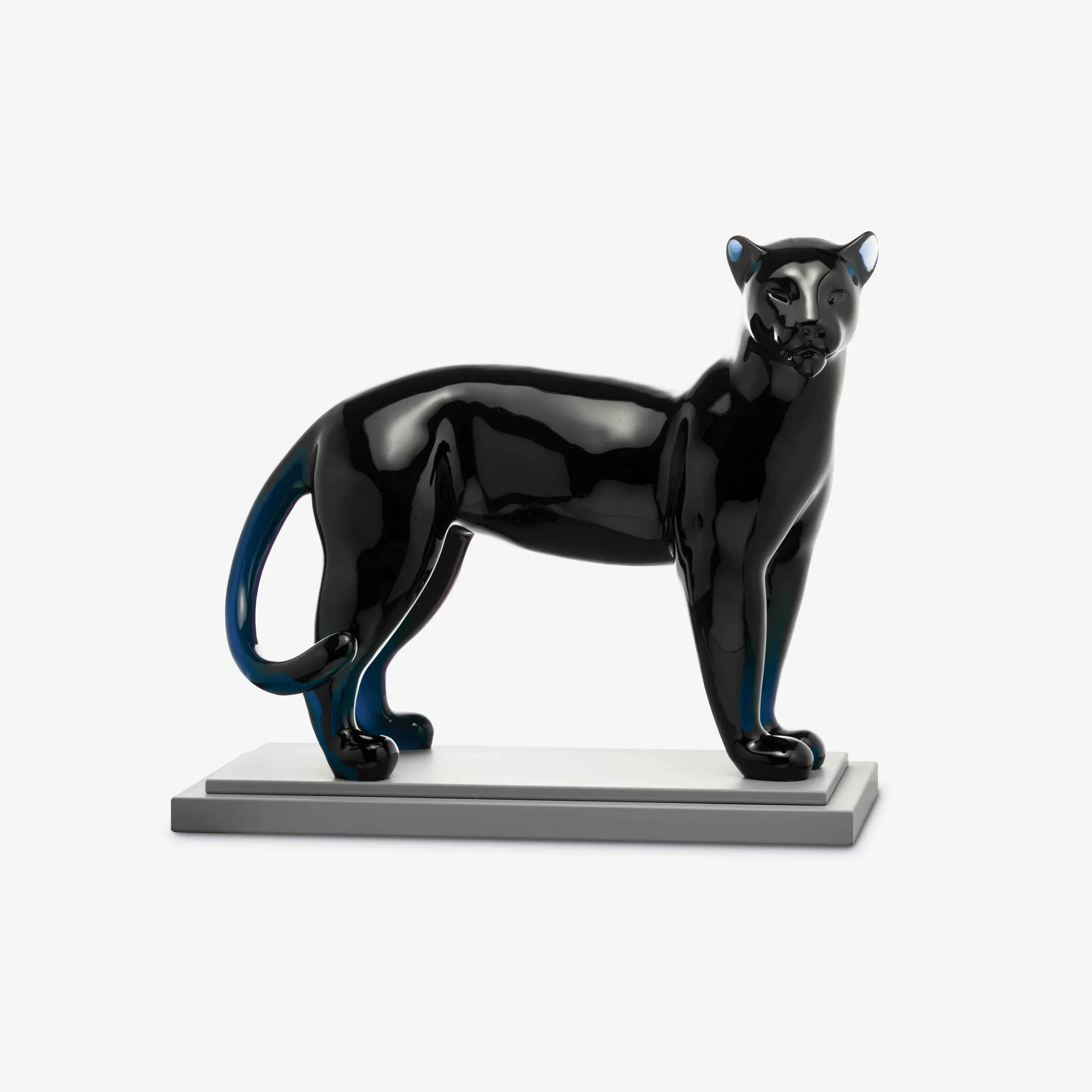 Sale Baccarat Large Panther Sculpture Midnight Blue