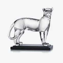Hot Baccarat Large Panther Sculpture Clear