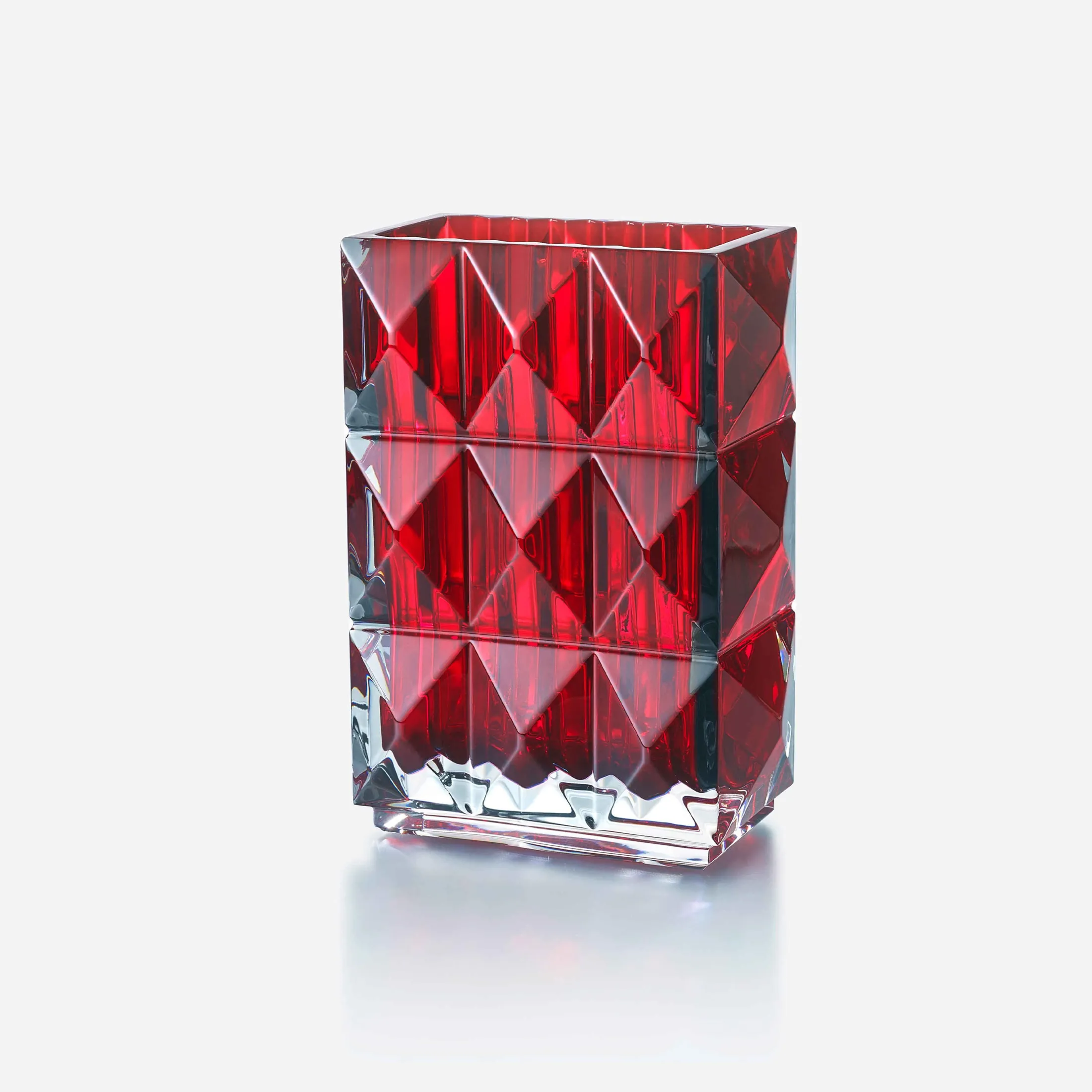 Sale Baccarat Louxor Rectangular Vase Red