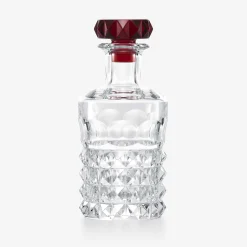 Baccarat Louxor Whiskey Decanter Clear & red