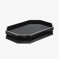 Clearance Baccarat Octogone Tray L Black