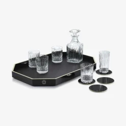 Clearance Baccarat Octogone Tray L Black