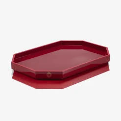 Sale Baccarat Octogone Tray L Red