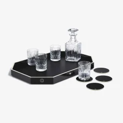 Sale Baccarat Octogone Tray L & Coaster X4 & Harmonie Tumblers & Whiskey Decanter | United States