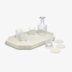 Sale Baccarat Octogone Tray L & Coaster X4 & Harmonie Tumblers & Whiskey Decanter | United States