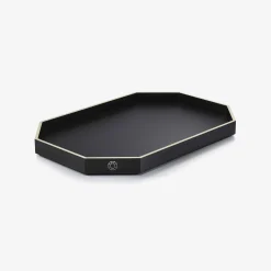 New Baccarat Octogone Tray M Black