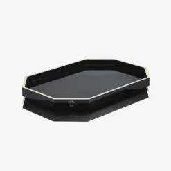 New Baccarat Octogone Tray M Black