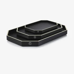 New Baccarat Octogone Tray S Black
