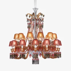 Outlet Baccarat Zénith Faunacrystopolis Chandelier Pink & Champagne (24L)