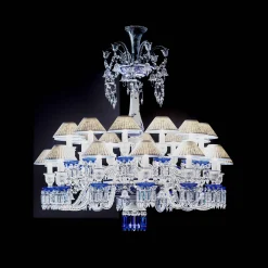 Clearance Baccarat Zénith Printemps Bleu Chandelier (24L)